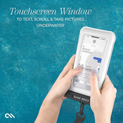Image of Case-Mate IP68 Waterproof Phone Pouch - Sand Dollar | Touchscreen Floating Waterproof Phone Case with Crossbody Lanyard - Fits All Phones - Beach Cruise Ship Travel Essentials