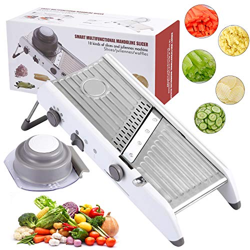 Karidge Mandoline Slicer – Adjustable Thickness Vegetable Slicer, Fruit Slicer, French Fry Cutter