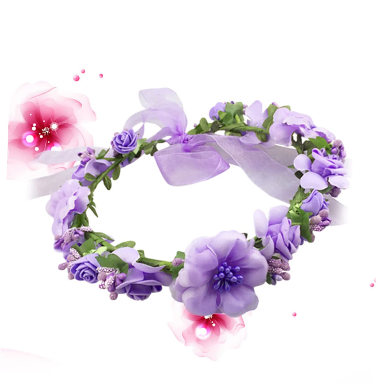 FRCOLOR 3piezas Diadema Floral De Flores Artificiales Para Bodas y Fiestas Accesorio Elegante Para Niñas y Mujeres Diseño Vividamente y Natural Para Fotografías y Eventos Especiales