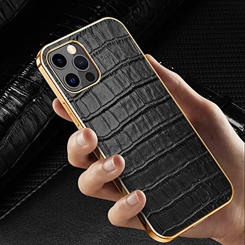 Étui en cuir véritable crocodile pour iPhone 13 Pro luxe - 3