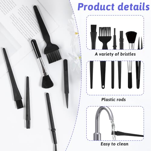 6 Stück PC Reinigungsset, Nylon Antistatische ESD Bürste, Tastatur Reiniger Bürste Klein Reinigungspinsel Kit Nylon PC Reinigungs Pinsel Kit Computer Reinigungsset Reiniger Bürstes für Laptop Tastatur