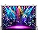 AIIKES 7x5ft Rainbow Stage Photography Backdrop1980s Colorful Disco Backdrop Rock Music Glow Neon Dance Birthday Party Decorations Backdrop XY142