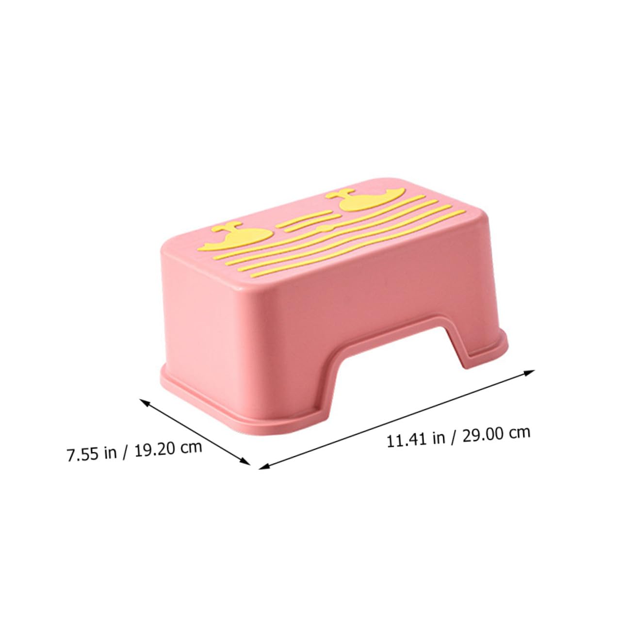 Sgabello Pezzo in Plastica Bambini Pp Antiscivolo Rosa per 1 | Uso Quotidiano e Lavarsi i Denti, Design Multiruolo, Resistente All'usura, per Toddler