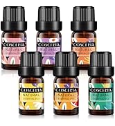Coscelia Essential Oil Set, 6pc Rose, Lavender, Bergamot, Chamomile, Orange, Mint Pure Natural Es...