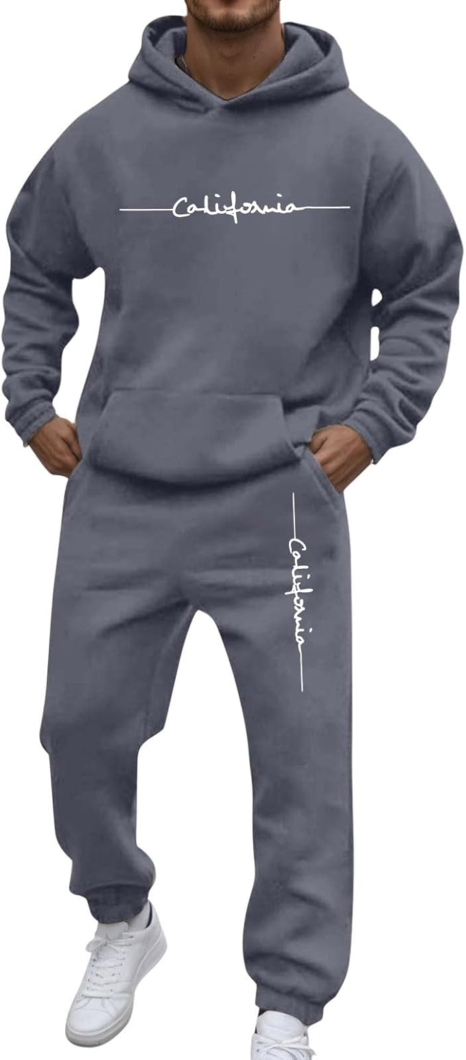 Generisch Trainingspak voor heren, joggingpak, hoodie en joggingbroek