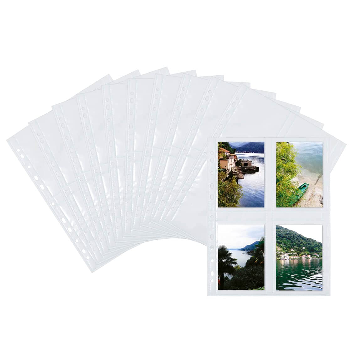 HERMA 7583 Fotohüllen Fotosichthüllen weiß 50 Blatt 9x13cm Hochformat