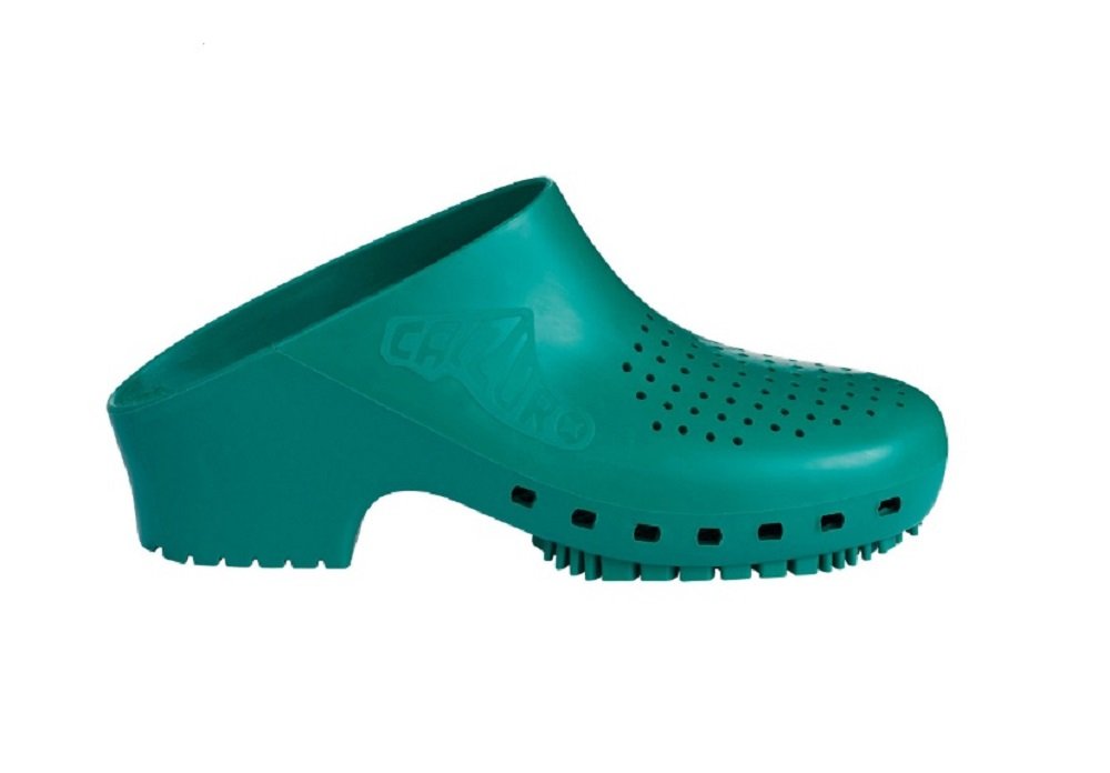 ZOCCOLI CALZURO "S" CON FORI E CON PLANTARE ESTRAIBILE VERDE MIS.39-40