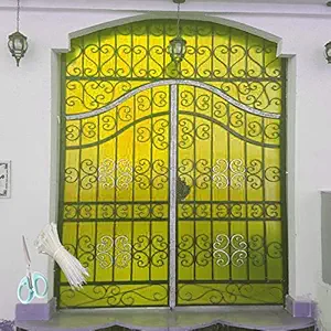 MESH Planet UV Resistant 3 X 5 Feet PVC Gate Sheet_Grill Sheet_Gate Covering Sheet_Balcony Saftey Sheet_Privacy Sheet_Yellow Color_with 1 Scissor_50 Tags MPTGT15