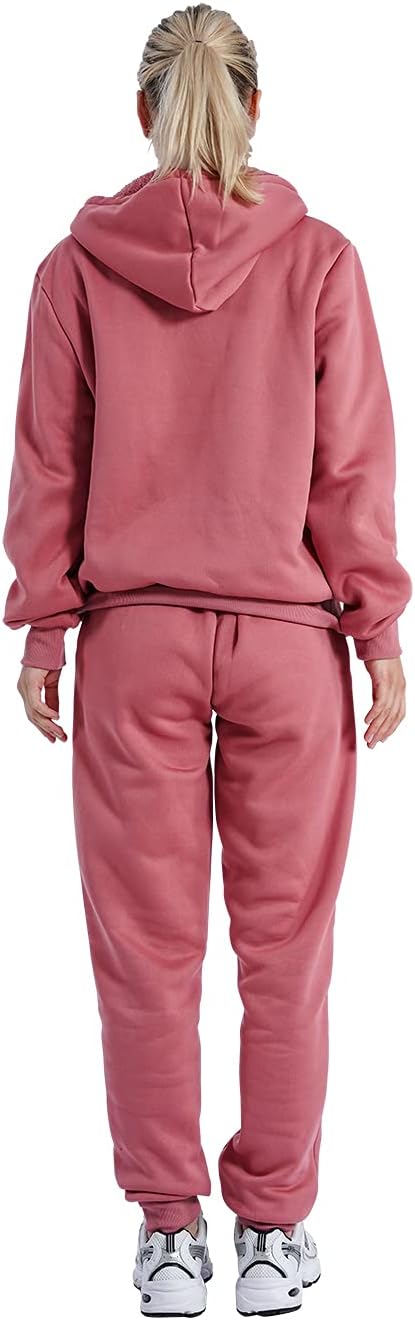 Gary Com 2 PCS Outfits Women's Fleece Sherpa Lined Sweatsuits Long Sleeve Hoodie and Sweat Pants Winter Warm Tracksuit Set - Image 4