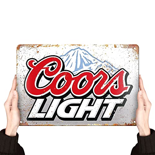 Clolinse Coors Light Beer Signs Man Cave Decor | Bar Vintage Metal Tin Signs | Garage Retro Home decor | Wall Poster Funny Cool Things Stuff For House Shop Room Coffee 8 * 12 Inch
