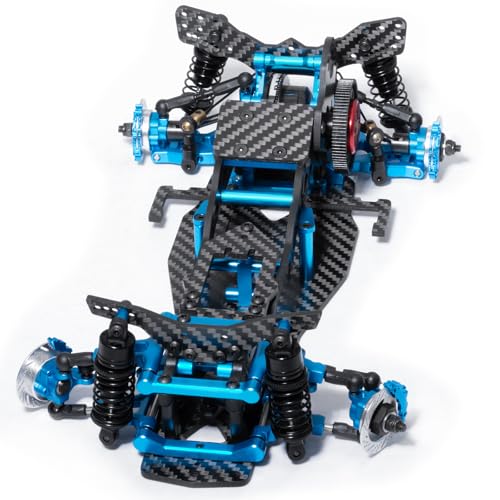 WEFEINO Alloy & Carbon RC Chassis Frame Kit Upgrades for 1/10 Sakura D5 Mini+MR RC Flat Road Drift...