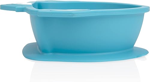 Miniatura 4 de Nuby Sure Grip - Cuenco de silicona con base antideslizante, 19.7 ft+, color azul