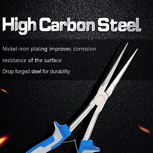 Image of SPEEDWOX 7 Inches Long Reach Needle Nose Pliers Slim Extra Long Nose | Smooth Jaw Mini Precision Wire Looping, Fine Tips Pliers for Jewelry Making, Bending Wire and Small Object Gripping