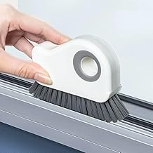 2 in 1 Groove Cleaning Brush – Window Track & Grout Cleaning Tool | Hard Bristle Crevice Brush for Sliding Door Tracks, Window Sills & Seals | Multifunction Grip Cleaning Brush (Pack of 1)