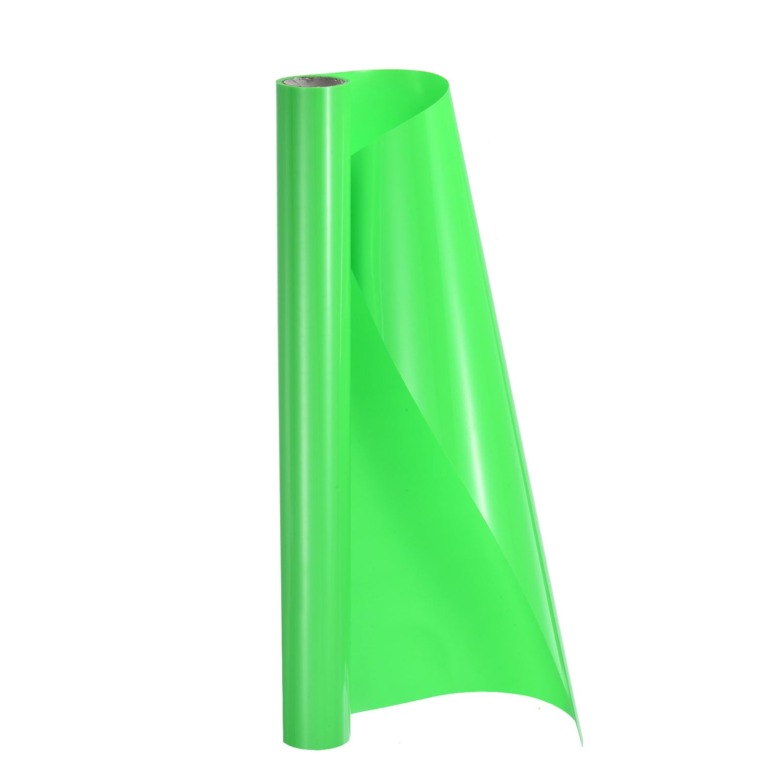 sourcing map HTV Heat Transfer Vinyl 12" x 3.6ft Roll PVC Fluorescent Green Iron on Vinyl for All Cutter Machine, Easy to Cut & Weed