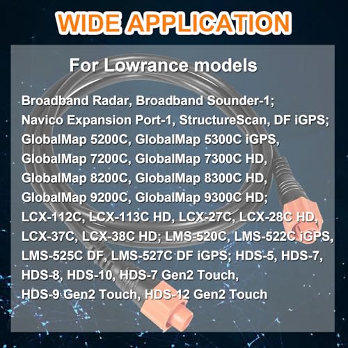 Cable Ethernet para modelos Lowrance con conector amarillo 5 pines 1.82 m miniatura 5