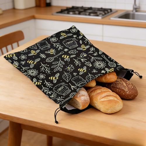 Bolsas de pan de abeja lavables para evitar que el pan artesanal se ponga duro 7