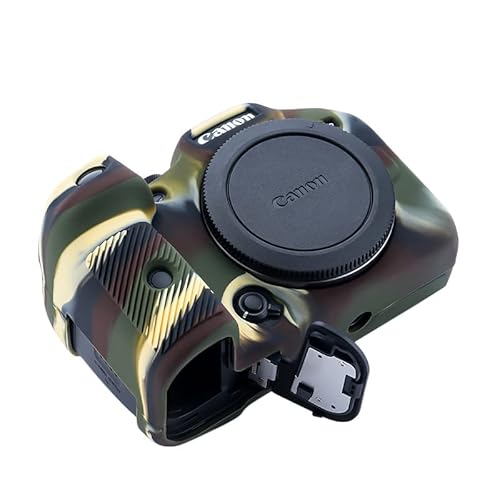 Rieibi Funda de Silicona para Canon EOS R7 Cámara Digital - Cubierta Protectora de Silicona - Camuflaje - imagen 8