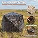 SUMSEEK Hunting Blind 360 Degree See Through, 2-3 Person Pop Up Ground Blind for Deer and Turkey, Portable Camouflage Tent with Quiet Zipper Door and Carrying Bag (3-4 Person)