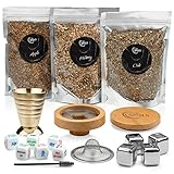 Cocktail Smoker Kit for Drinks with Apple, Oak, Hickory Wood Chips and Stainless Steel Whiskey...