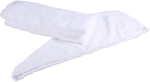 Miniatura 7 de Keenso Juego de albornoz de spa para mujer con gorro de secado de pelo, toalla suave de secado rápido, diseño ajustable, blanco, rosa, azul, 35.4 x