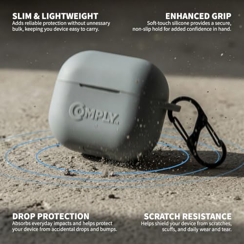 Image of Comply Silicone Protective Case | For Samsung Galaxy Buds3 Pro, Soft-Touch Matte, Drop /Scratch Resistant Cover, Wireless Charging Compatible