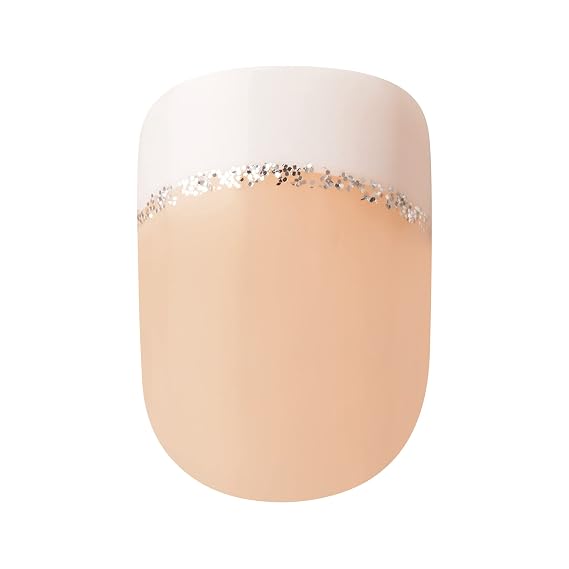 KISS imPRESS Press-On Manicure, Believe, Short Length Square, with PureFit Technology, Includes Prep Pad, Mini File, Cuticle Stick, and 30 Fake Nails