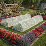Vincreem 2 Pcs 18 x 118 inch Mesh Garden Greenhouse Tunnel Netting Protection Netting Pest Barrier Vegetable Plant Ultra Fine Mesh Cover Fruit Flowers Row Cover for Raised Beds Garden Greenhouse