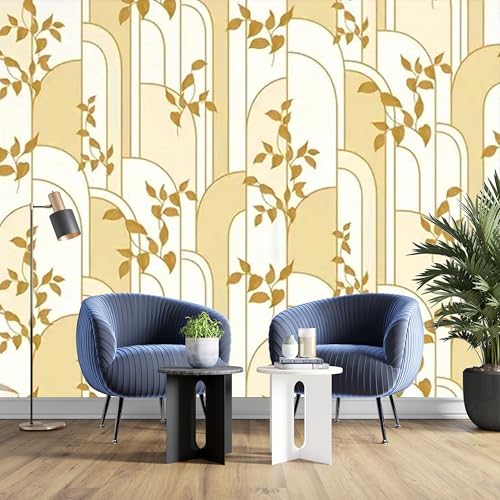 Image of FOKRIM Gold u Leaf 45x300 Wallpaper for Wall Sticker for Home,Office Sticker Peel and Stick Removable Self Adhesive Waterproof (Pack of 1)