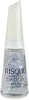 Esmalte Risqué Livre para Brilhar Glitter Prata Capricha no Glow 8ml