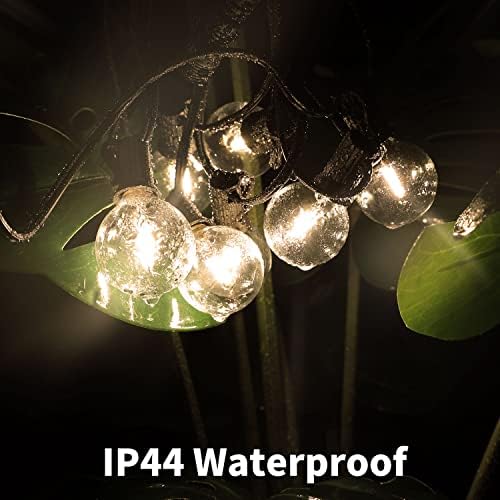 Svater 25 Pack E12 LED Bulbs 1W G40 Glass Bulbs Replacement for String Lights Outdoor Indoor 2700K Warm White IP44 Waterproof