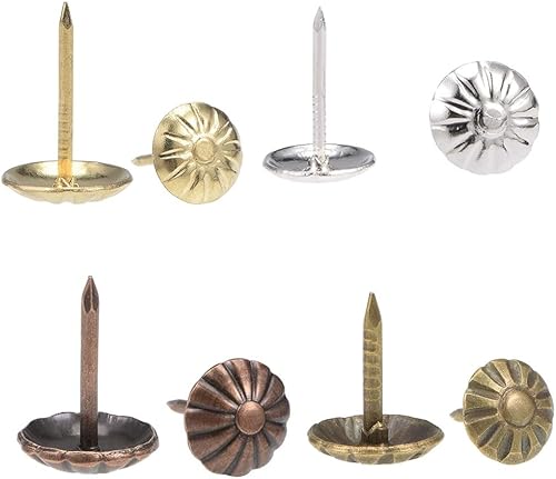 Miniatura 3 de Tachuelas de tapicería, 716 pulgadas, clavos de tapicería para muebles, bricolaje, proyectos de bricolaje, decoración del hogar (latón antiguo)