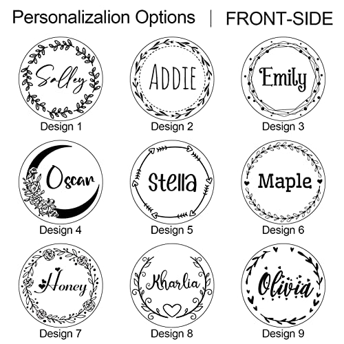 Natiform Personalized Dog Tags, Stainless Steel Pet Id Tags, Microchipped Dog Tag, Floral Pet Name Pendant, Pet Memorial Gift For Puppy Kitten( Rose Gold) #TOP3