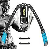 Double Spring Arm-Power Twister, Profi Biegehantel Einstellbarer Hydraulikdruck 22-440 lbs Maschinen Workout-System für Schulter, Brust und Oberkörperarmkraft Krafttraining