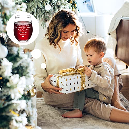 Dazlute Stepmom& Stepdad Gifts, I Love That I'm Your Favorite Stepchild Stemless Wine Glass For Stepmom Stepdad Mothers Day Fathers Day Birthday Christmas, Mom Dad Gift From Stepdaughter Stepson, 17Oz #TOP3