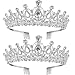 TecUnite 2 Pack Wedding Crown, Crystal Rhinestones Crown Princess Crown with Comb Exquisite Headband （Style 1）