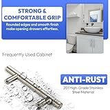 MSC 20 Pack Silver Kitchen Cupboard Handles - 128mm Hole Centers Kitchen Door Handles for Wardrobe & Drawer, Stainless Steel T-Bar Silver Cabinet Pulls with Screws - Image 6