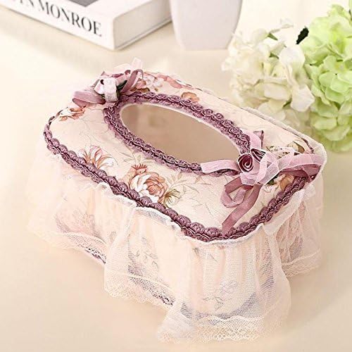 Napkin Holder Paper Case Cover Tissue Box Removable And Washable, You Can Brush With A Dipped In Detergent. (purple rectangle)