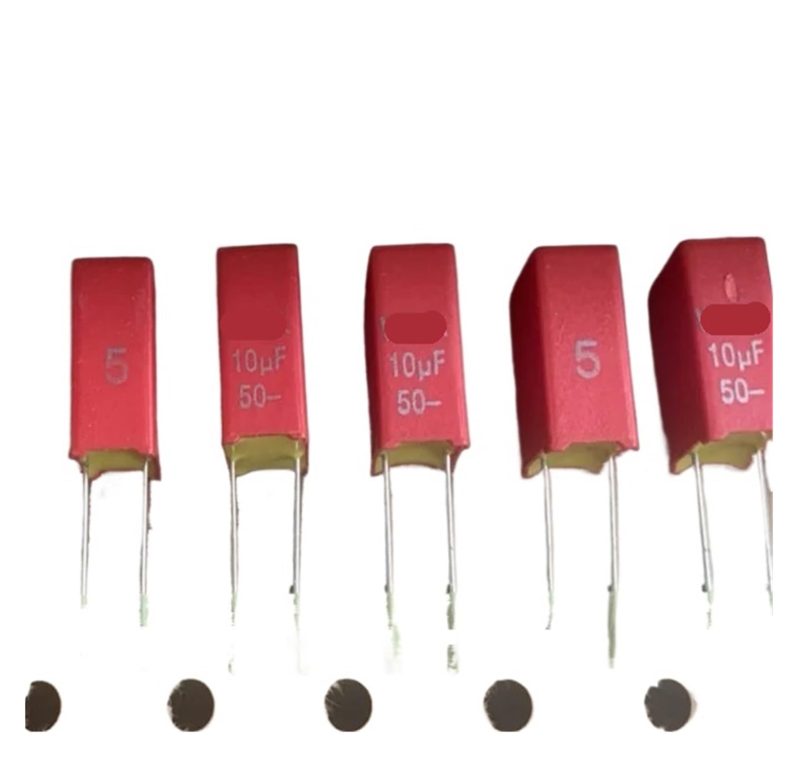 BALYDLUL 5PCS 10UF 10UK50 50V 50v10UF 10% capacitor 10000nF 106 Foot distance 5MM