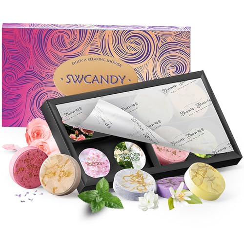 Shower Steamers Aromatherapy SWCANDY 8 Pack Mothers Day Gifts for Women Her Mom Men Natural Essential Oil Home Spa Self Care Stress Relief Relaxation Bath Bombs Easter Basket Stuffers Wife Flower