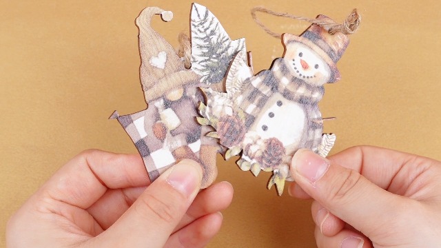 Amazon.com: Suzile 36 Pcs Christmas Wooden Ornaments Vintage