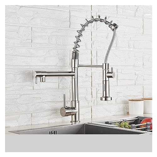 Robinet de cuisine double bec mitigeur à poignée unique design architectural