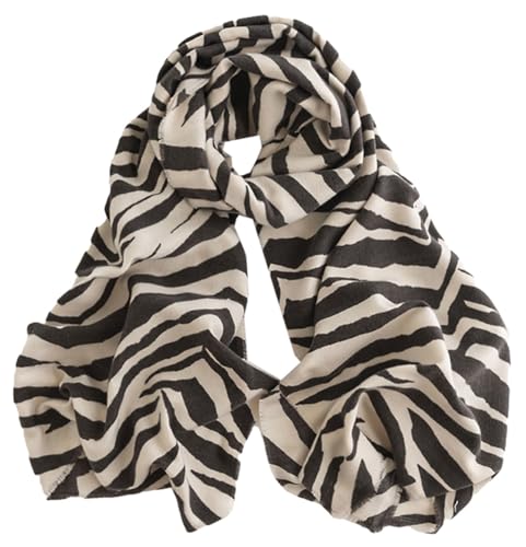 Cashmere Feel Shawl Wraps for Women Ladies Large Scarf Zebra Style Lightweight Lightweight Travel Outfit Fall Winter