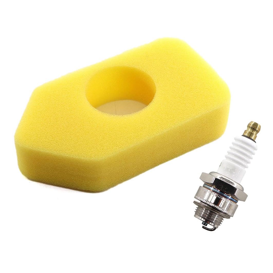 MCHNIC Air Filter Spark Plug Service Kit for Hayter Spirit 41 Briggs & Stratton 450 Engine Lawn Mower