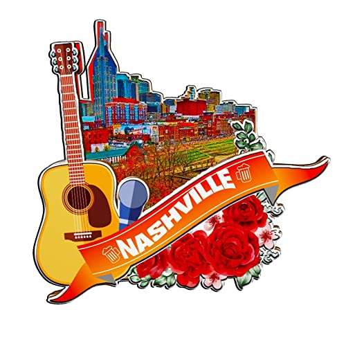 Nashville Tennessee USA Magnet Fridge Magnet Wooden 3D Landmarks Travel Collectible Souvenirs Decoration Handmade -1635