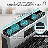 AWOKE Stove Top Shelf 30 Inch - Silicone Material Magnetic Shelf for Stove - 3 Functional Partitions Kitchen Spice Rack Organizer-Black,Kitchen Gadgets Storage Organization #1