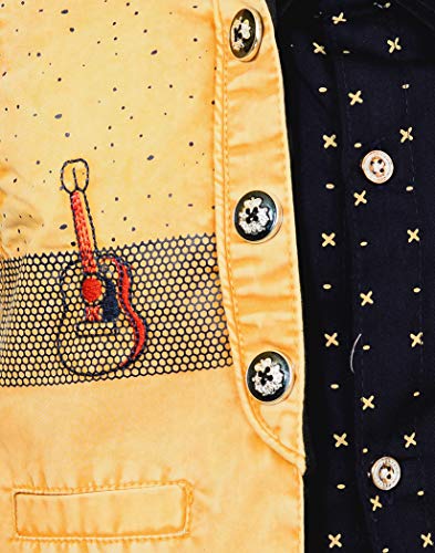 Image of AHHAAAA Kids Ethnic Cotton Blend Waistcoat Shirt and Trouser For Boys 2015
