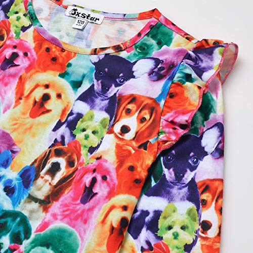 Jxstar Kids Colorful Dog Pjs Girls Pajama Sets Cotton Sleepwear Nighty Birthday Gifts,Size 8 9 #TOP2