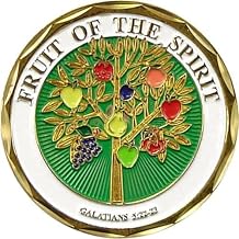 Jesus Christ Bible Religious "Fruit Of The Spirit..." Galatians 522-23 - Good Luck Double Sided Collectible Challenge Pewter Coin