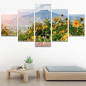SIGNWIN 5 Panel Canvas Wall Art Modern Art...